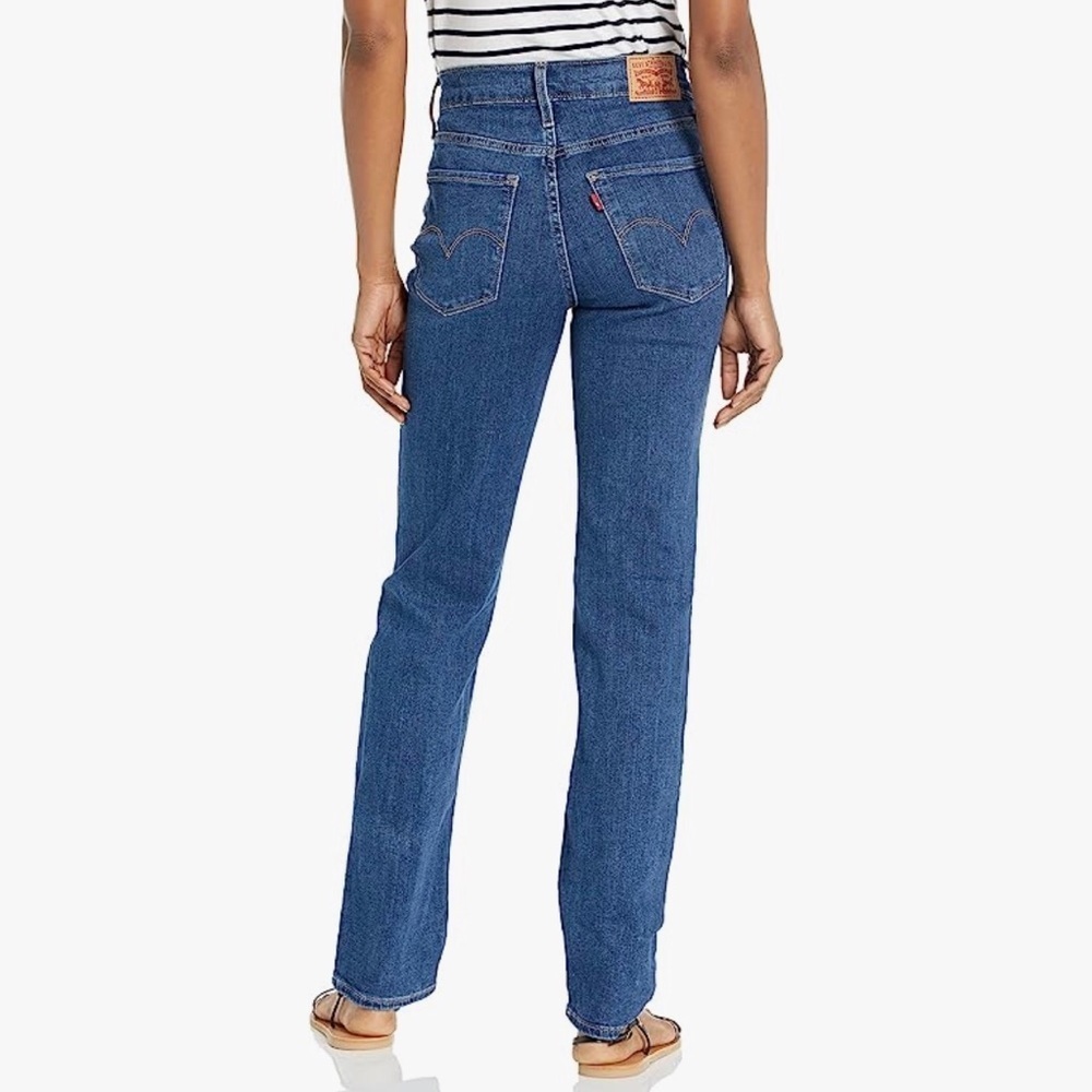 Levi's 724 High Rise Straight Jeans Distressed Ripped - Picture 16 of 16